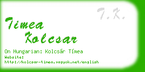 timea kolcsar business card